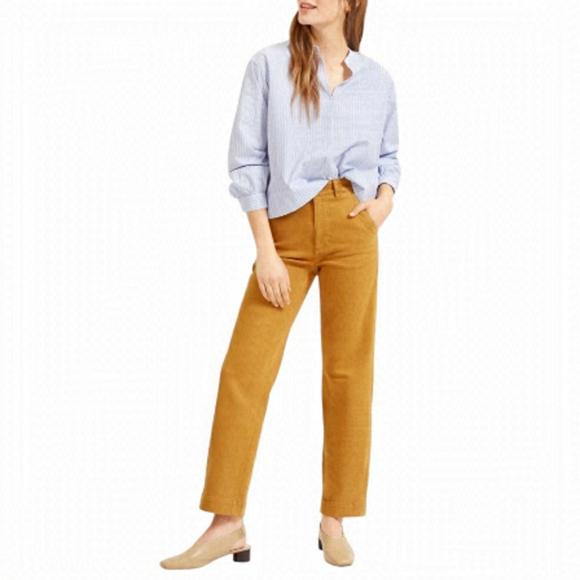 Everlane Denim - Everlane Cropped Straight Short Jeans Golden Brown 00 Short